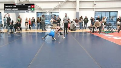 77 lbs Cons. Semis - Beau Flynn, Champions Wrestling Club vs Graeme Liebelt, Black Fox Wrestling Academy