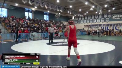 126 lbs Cons. Semi - Taylor Blumhoefer, Murrieta Valley vs Renato Saad, Murrieta Valley