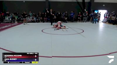 100 lbs Cons. Round 1 - McKenna McComb, WA vs Maya Bushey, OR