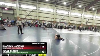 90 lbs Champ. Round 2 - Maddax Hacking, Uintah Jr High Wrestling vs Gage Snook, Sanderson Wrestling Academy