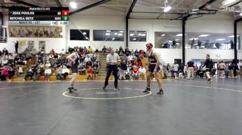 157 lbs Champ. Round 2 - Zeke Poulos, Muskingum University vs Mitchell Betz, Manchester