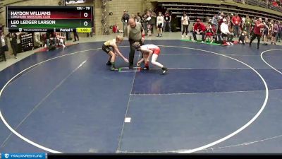 79 lbs Cons. Round 3 - Leo Ledger Larson, JWC vs Haydon Williams, Longhorn Wrestling Club