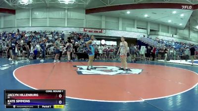 190 lbs Cons. Round 1 - Jaclyn Hillenburg, IN vs Kate Simmons, OH