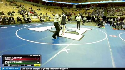 157 Class 3 lbs Cons. Round 3 - Casey Olszowka, Washington vs Jayden Mccaster, DeSmet