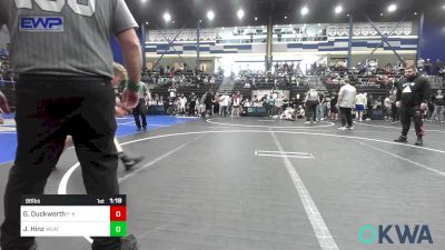 96 lbs Rr Rnd 1 - Gabriel Duckworth, F-5 Grappling vs Joe Hinz, Weatherford Youth Wrestling