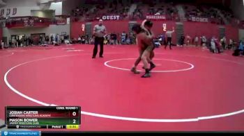 106 lbs Cons. Round 1 - Josiah Carter, Contenders Wrestling Academy vs Mason Bower, Jasper Wrestling Club