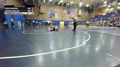 190lbs Champ. Round 1 - Addisen Mueller, Timberline (Girls) vs Tessa Hausken, Ephrata (Girls)