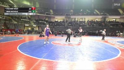 190-3A 1st Place Match - Mike Nichols, Lumpkin Co. vs Fischer West, Jefferson