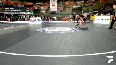 Cadet Boys Lower - 120 lbs Cons. Round 7 - Aidan Jeong, Castro Valley High School Wrestling vs Issac Arismendez, Frontier High School Wrestling