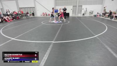 113 lbs Placement Matches (16 Team) - Peyton Schoettle, Indiana vs Konner Blaney, Ohio Red