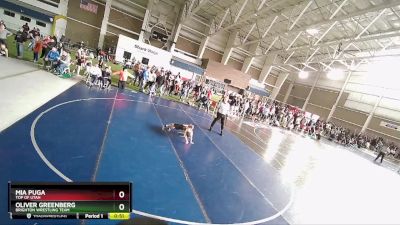 45 lbs Semifinal - Oliver Greenberg, Brighton Wrestling Team vs Mia Puga, Top Of Utah