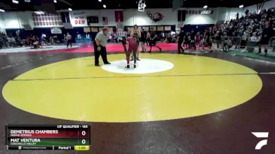 165 lbs Cons. Round 1 - Demetrius Chambers, Indian Springs vs Mat Ventura, Coachella Valley