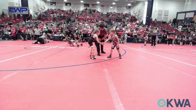 43 lbs Consi Of 8 #2 - Jace Bechtel, Skiatook Youth Wrestling vs Danger Shimonek, Pawhuska Elks Takedown