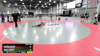 78 lbs Cons. Round 1 - Ryan Larson, Cowboy Mat Club vs Jaxon Stover, Team Aggression WC