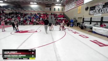 175 lbs Round 2 - Jacob Verrett, Cherry Creek Wrestling Club vs Hayden Ramsay-Herman, Lake Stevens Wrestling Club