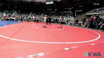 67 lbs Consi Of 8 #2 - Haygen Hughes, Midwest City Bombers Youth Wrestling Club vs Kason Harper, Collinsville Cardinal Youth Wrestling