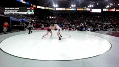 130 lbs Cons. Round 1 - Mattisin Bidiman, Homedale vs CamRie Inskeep, Aberdeen