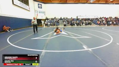 184 lbs Quarterfinal - Davin Ito, Westcliff vs Arashk Rasti, Simon Fraser (B.C.)