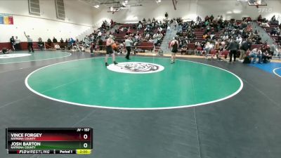 157 lbs Cons. Round 2 - Vince Forgey, Natrona County vs Josh Barton, Natrona County