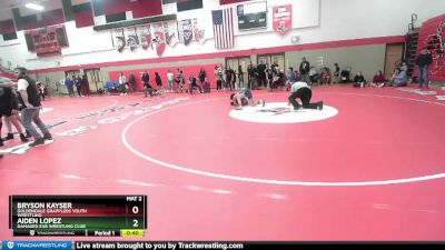 130 lbs Round 4 - Bryson Kayser, Goldendale Grapplers Youth Wrestling vs Aiden Lopez, Damaged Ear Wrestling Club