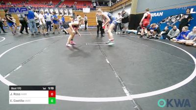 110 lbs Final - Juel Ross, Harrah Little League Wrestling vs Ella Costilla, Harrah Little League Wrestling