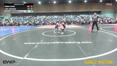 2nd Place - Emma Evans, Bartlesville Wrestling Club vs Lena Mediger, Levici Prep