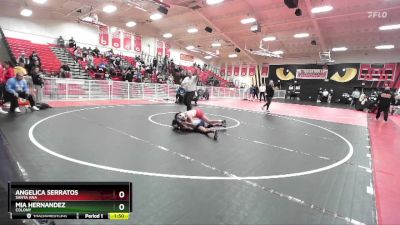 100 lbs Quarterfinal - Angelica Serratos, Santa Ana vs Mia Hernandez, Colony