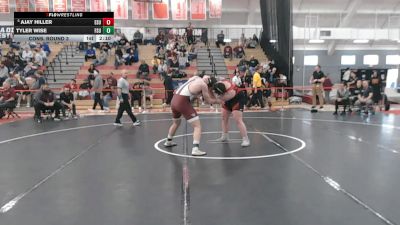 285 lbs Cons. Round 3 - Ajay Hiller, East Stroudsburg vs Tyler Wise, Fairmont State