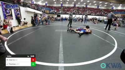 64 lbs Round Of 16 - Mateo Sierra, OKC Saints Wrestling vs Jeremy Thomas, Little Axe Takedown Club