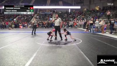 45 lbs 1st Place Match - Roxanne Shouse, Junction City vs Tinley Irving, Plainville Kids Wrestling Club