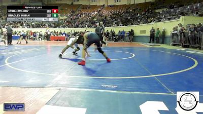 108 lbs Consi Of 16 #2 - Josiah Williby, Union JH vs Bradley Inman, Southmoore SaberCats Wrestling