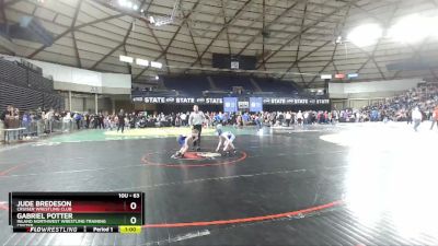 63 lbs Champ. Round 1 - Jude Bredeson, Cruiser Wrestling Club vs Gabriel Potter, Inland Northwest Wrestling Training Center