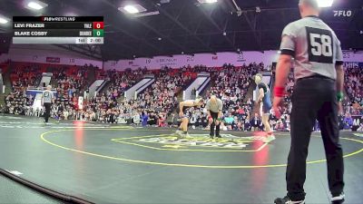 150 lbs Finals (8 Team) - Blake Cosby, Dundee HS vs Levi Frazer, Yale HS