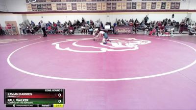 157 lbs Cons. Round 2 - Zavian Barrios, Fresno City vs Paul Walker, College Of The Rewoods