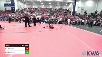 61 lbs Quarterfinal - Leland Riley, Midwest City Bombers Youth Wrestling Club vs Everett Luxton, Bartlesville Wrestling Club