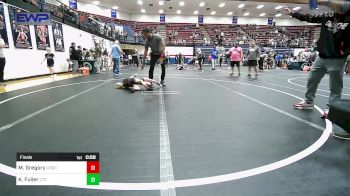 46 lbs Final - Mason Gregory, Choctaw Ironman Youth Wrestling vs Kasen Fuller, Comanche Takedown Club