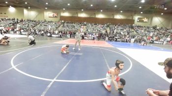 54 lbs Consi Of 8 #1 - Hudson Brandt, Fallon Outlaws WC vs Mattix Borden, The Rock Of Redmond