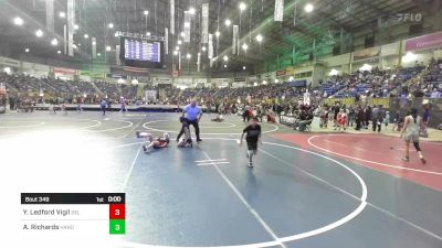 109 lbs Consi Of 16 #1 - Yanessa Ledford Vigil, Del Norte vs Amelia Richards, Hanover Middle School