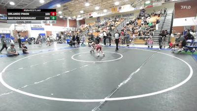 63-69 lbs Cons. Semi - Greyson Rodriguez, Church Boyz Wrestling Club vs Orlando Pinon, Hemet Youth Wrestling Club