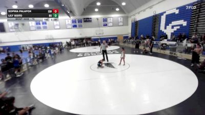 75 lbs Cons. Semi - Sophia Palafox, Southwest Stallions WC vs Lily Soito, Madera Grapplers