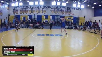 144 lbs Cons. Round 4 - Zion Johnson, Camden vs Titus Deyoung, Brevard FCA