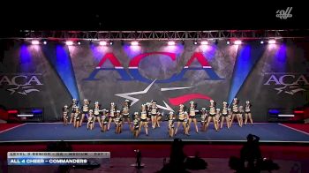 All 4 Cheer - Commanders [2026 L3 Senior - D2 - Medium Day 1] 2026 ACA Grand Nationals