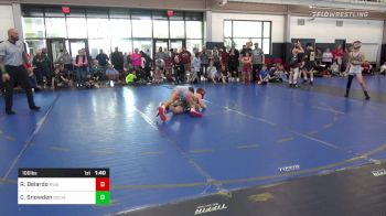 100 lbs Semifinal - Roman Belardo, Roundtree Wrestling Academy vs Casey Snowden, Social Circle USA Takedown