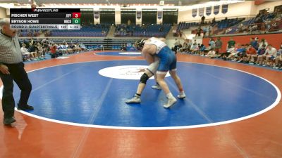 190 lbs Round 2: Quarterfinals - Fischer West, Jefferson vs Bryson Howe, White County