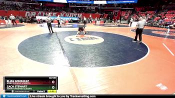 3A 138 lbs Champ. Round 1 - Elias Gonzalez, Joliet (Catholic Academy) vs Zach Stewart, Aurora (Marmion Academy)