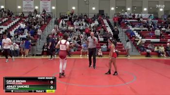 100 lbs Champ. Round 1 - Caylie Brown, Stanhope Elmore vs Ashley Sanchez, Thompson HS