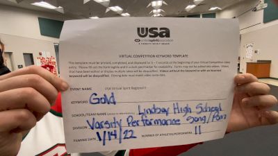 Lindsay High School [Varsity - Song/Pom - Novice] 2022 USA Virtual Spirit Regional II