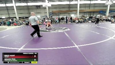 80 lbs 5th Place Match - Brice Hunt, Weiser vs Brixon Piva, Challis Black Hearts