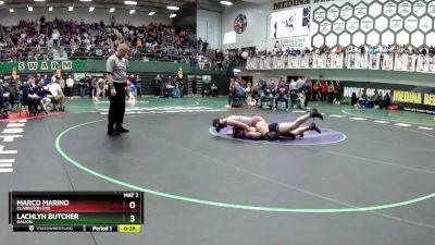 150 lbs Cons. Round 3 - Marco Marino, Clarkston (MI) vs Lachlyn Butcher, Galion