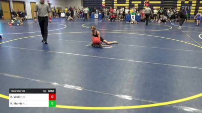 68 lbs Round Of 32 - Kaiden Weil, Peters Township vs Kai Harris, All American WC